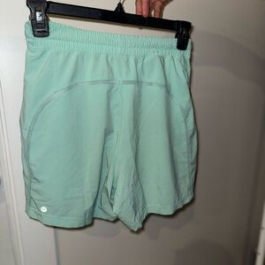 Lululemon Mint Green Athletic Shorts